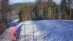 Prostřední část sjezdovky a snowpark