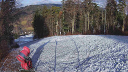 Prostřední část sjezdovky a snowpark