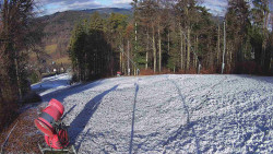 Prostřední část sjezdovky a snowpark