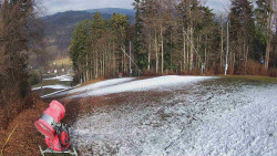 Prostřední část sjezdovky a snowpark