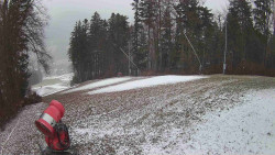 Prostřední část sjezdovky a snowpark