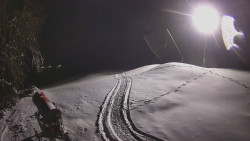 Prostřední část sjezdovky a snowpark