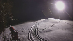 Prostřední část sjezdovky a snowpark