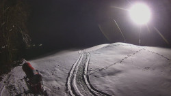 Prostřední část sjezdovky a snowpark