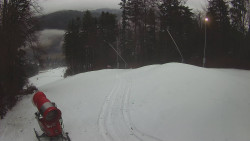 Prostřední část sjezdovky a snowpark