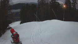 Prostřední část sjezdovky a snowpark