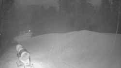 Prostřední část sjezdovky a snowpark