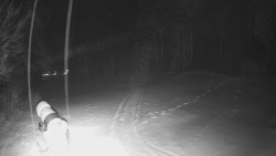 Prostřední část sjezdovky a snowpark