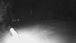 Prostřední část sjezdovky a snowpark