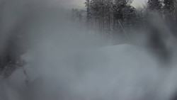 Prostřední část sjezdovky a snowpark