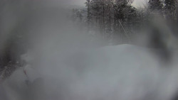 Prostřední část sjezdovky a snowpark