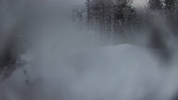 Prostřední část sjezdovky a snowpark