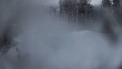 Prostřední část sjezdovky a snowpark