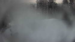 Prostřední část sjezdovky a snowpark