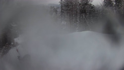 Prostřední část sjezdovky a snowpark