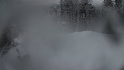 Prostřední část sjezdovky a snowpark