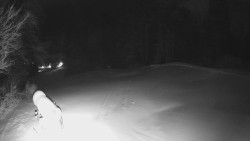 Prostřední část sjezdovky a snowpark