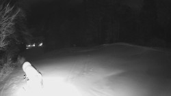 Prostřední část sjezdovky a snowpark