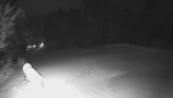 Prostřední část sjezdovky a snowpark