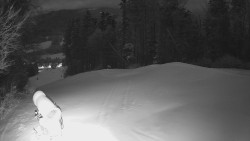 Prostřední část sjezdovky a snowpark