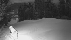 Prostřední část sjezdovky a snowpark