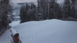 Prostřední část sjezdovky a snowpark