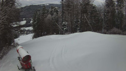 Prostřední část sjezdovky a snowpark