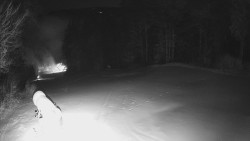 Prostřední část sjezdovky a snowpark