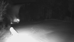 Prostřední část sjezdovky a snowpark