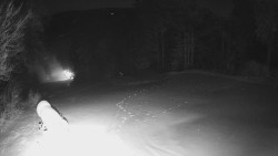 Prostřední část sjezdovky a snowpark