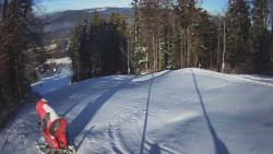 Prostřední část sjezdovky a snowpark