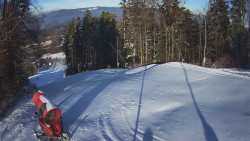 Prostřední část sjezdovky a snowpark
