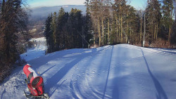 Prostřední část sjezdovky a snowpark