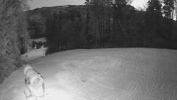 Prostřední část sjezdovky a snowpark