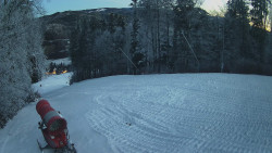 Prostřední část sjezdovky a snowpark