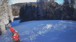 Prostřední část sjezdovky a snowpark