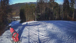 Prostřední část sjezdovky a snowpark