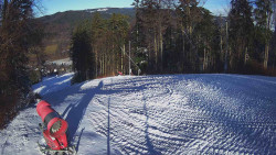 Prostřední část sjezdovky a snowpark