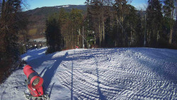 Prostřední část sjezdovky a snowpark