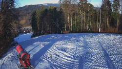 Prostřední část sjezdovky a snowpark