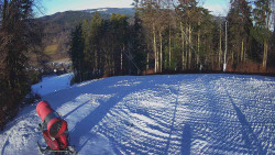 Prostřední část sjezdovky a snowpark