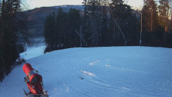Prostřední část sjezdovky a snowpark