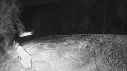 Prostřední část sjezdovky a snowpark