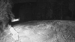 Prostřední část sjezdovky a snowpark