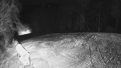 Prostřední část sjezdovky a snowpark