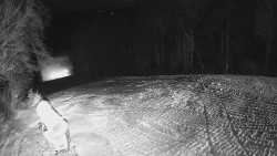 Prostřední část sjezdovky a snowpark