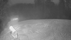 Prostřední část sjezdovky a snowpark