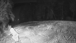 Prostřední část sjezdovky a snowpark