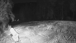 Prostřední část sjezdovky a snowpark