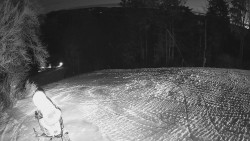 Prostřední část sjezdovky a snowpark